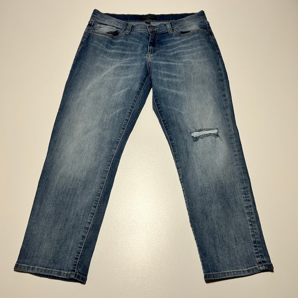 Banana Republic Skinny Fit Jeans Womens 30/10 Medium Wash Distressed Knee Denim